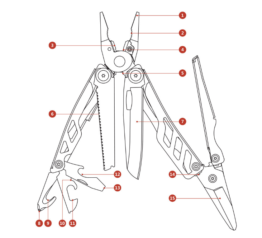 Multifunctional Folding Knife for Outdoors